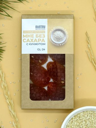 МАРМЕЛАД СОСНОВЫЙ без сахара (110 гр) с КУНЖУТОМ (крафт, шишка)